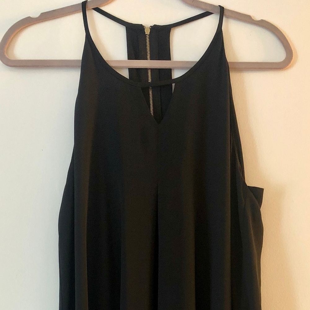 Black Chiffon Shift Dress